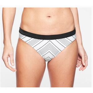 Athleta Chevron Bikini Bottom Swimsuit Black Size XS